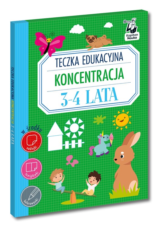 okładka Teczka edukacyjna. Koncentracja. 3-4 lata. Kapitan Nauka książka | Szumska Katarzyna