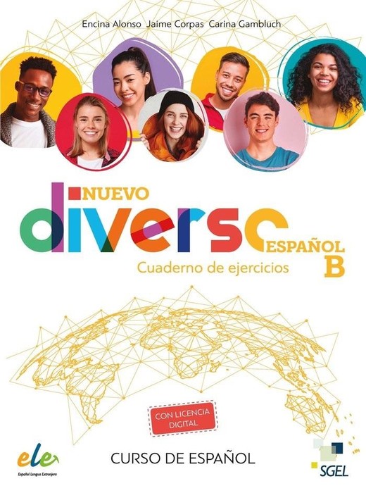 okładka Nuevo Diverso Espanol B ćwiczenia + wersja cyfrowa książka | Jaime Corpas, Encina Alonso