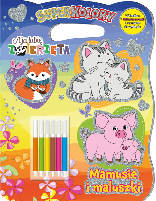 okładka Mamusie i maluszki. A Ja Lubię Zwierzęta. Superkolory książka | Opracowanie zbiorowe