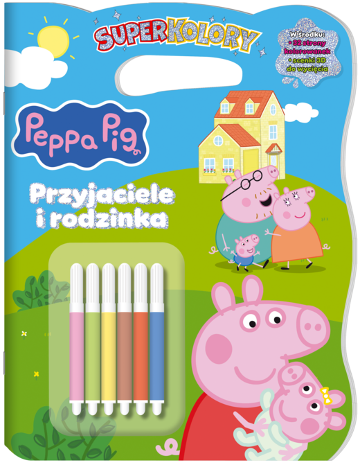 okładka Przyjaciele i rodzinka. Świnka Peppa. Superkolory książka | Opracowanie zbiorowe