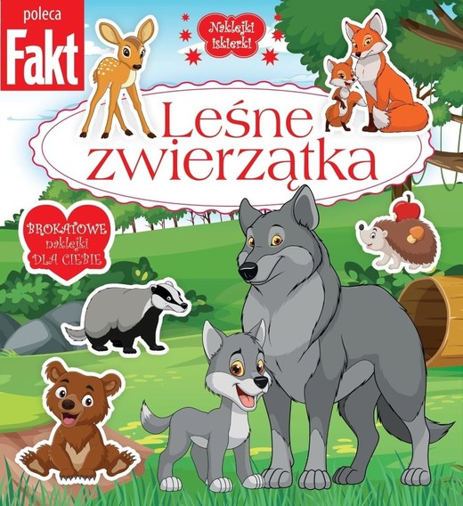 okładka Leśne zwierzątka. Brokatowe naklejki dla ciebie książka | Praca Zbiorowa