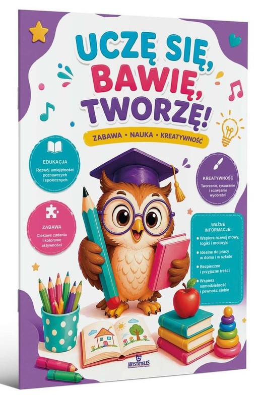 okładka Uczę się, bawię, tworzę! książka | Ewelina Chmielińska