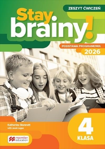 okładka Stay brainy! 4 zeszyt ćwiczeń + kod książka | Praca Zbiorowa