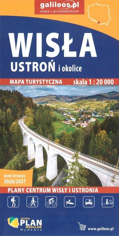 okładka Mapa - Wisła, Ustroń i okolice 1:20 000 książka | Praca Zbiorowa