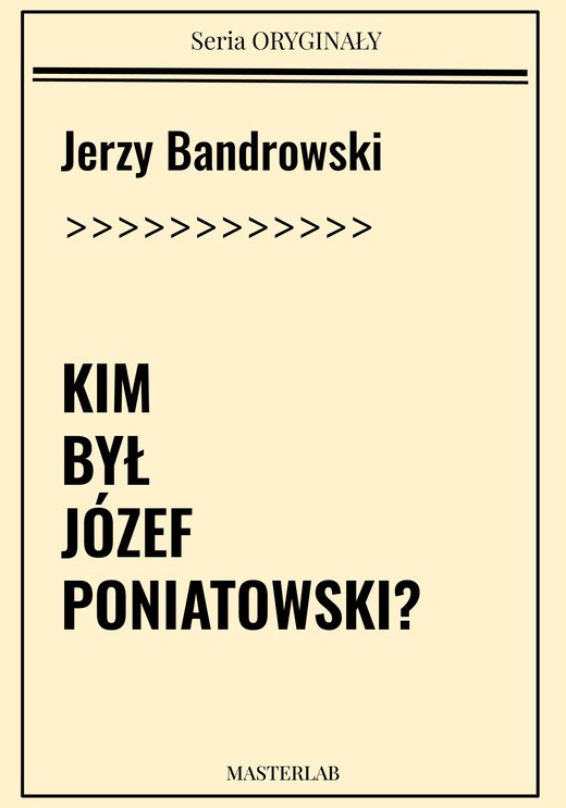 okładka Kim był Józef Poniatowski ebook | epub, mobi | Jerzy Bandrowski