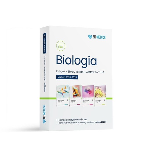 okładka Ebook Biologia Zbiór zadań matura 2024-2025 T.1-4 książka | Praca Zbiorowa