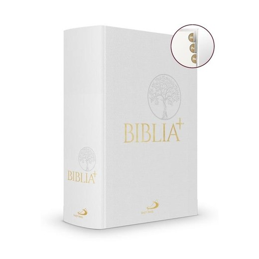 okładka Biblia Plus płótno biała paginacja książka | Praca Zbiorowa
