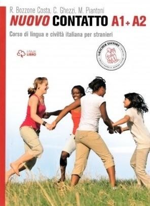 okładka Nuovo Contatto A1+A2 podręcznik + ćwiczenia książka | Rosella BozzoneCosta, Chiara Ghezzi, Monica Pian