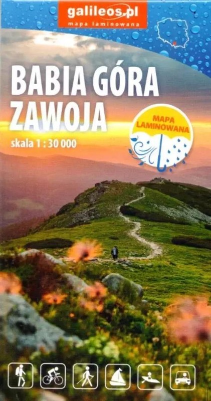 okładka Mapa turystyczna- Babia Góra i Zawoja 1:30000 książka | Praca Zbiorowa