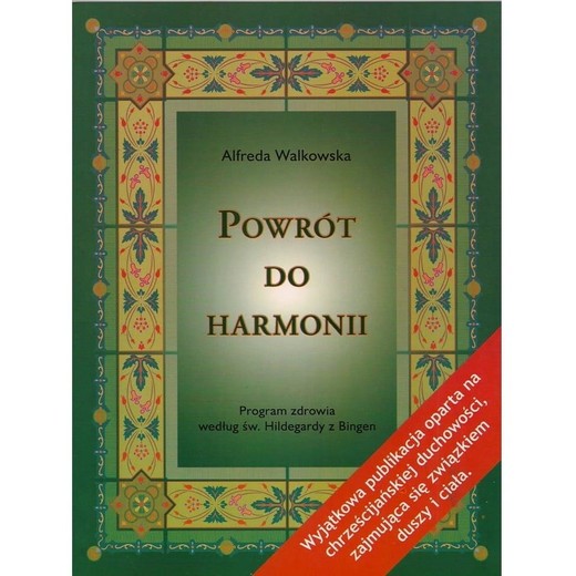 okładka Powrót do harmonii w.9 poprawione książka | Alfreda Walkowska