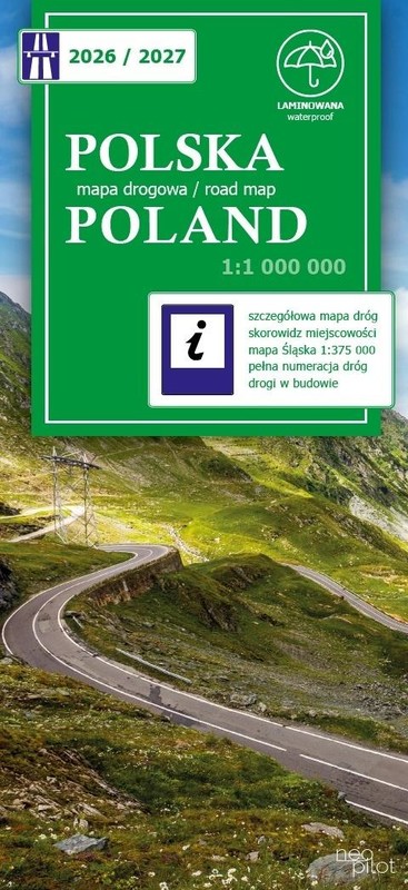 okładka Polska mapa drogowa 1:1 000 000 książka | Praca Zbiorowa
