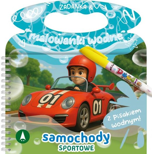 okładka Samochody sportowe. Zadanka & malowanki wodne książka | Wioleta Żyłowska