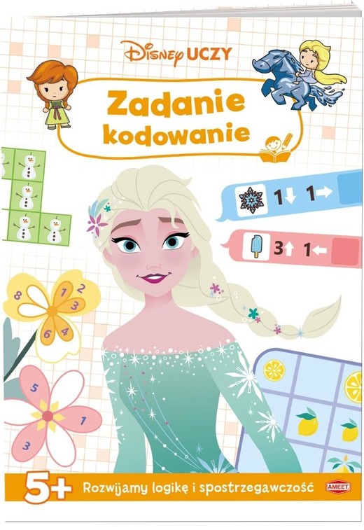 okładka Disney uczy. Kraina Lodu. Zadanie kodowanie książka | praca biorowa