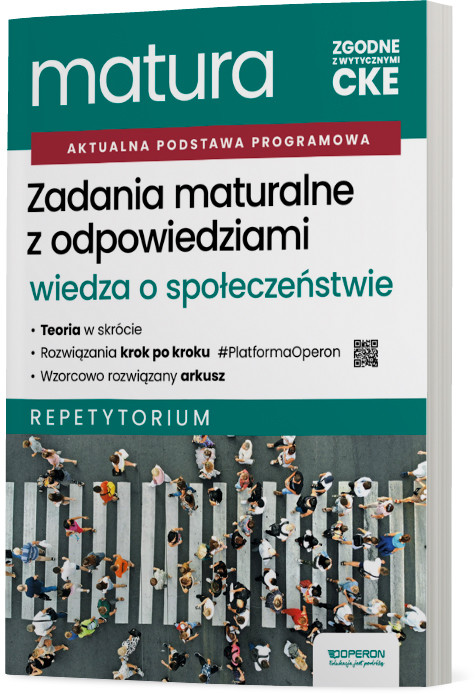 okładka Zadania maturalne z odpowiedziami Matura 2027 Wiedza o społeczeństwie Repetytorium książka | Artur Derdziak