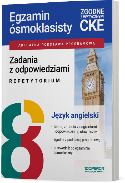 okładka Zadania z odpowiedziami Egzamin ósmoklasisty 2027 Język angielski Repetytorium książka | Monika Drezner