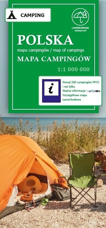 okładka Polska campingów 1:1 000 000 książka | Praca Zbiorowa