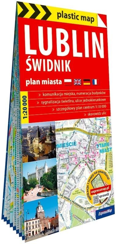okładka Lublin, Świdnik - plan miasta 1:20 000 laminowana książka | Praca Zbiorowa