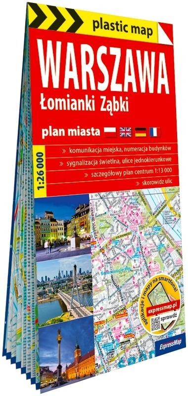 okładka Plastic map Warszawa, Łomianki, Ząbki mapa lam książka | Praca Zbiorowa