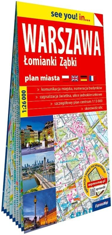 okładka Plastic map Warszawa, Łomianki, Ząbki mapa książka | Praca Zbiorowa