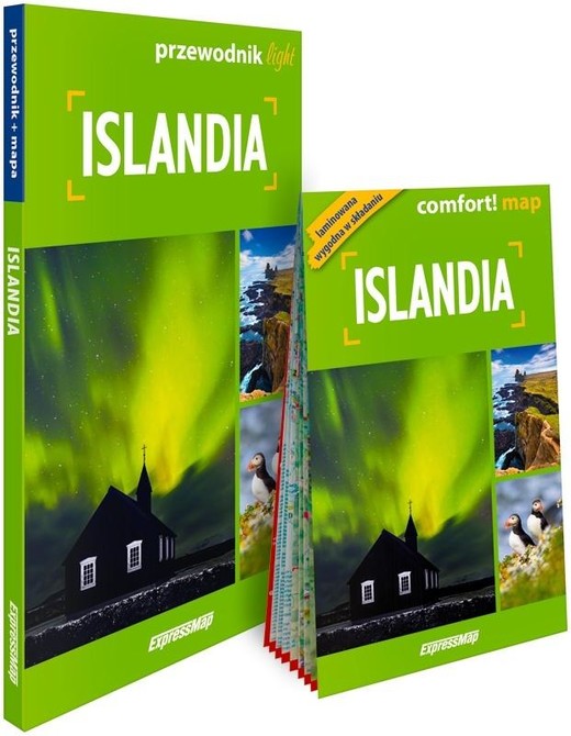okładka Islandia light: przewodnik + mapa książka | Bajer Justyna