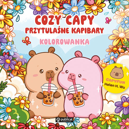 okładka Cozy Capy. Przytulaśne kapibary. Kolorowanka książka | Wu. HelenH.