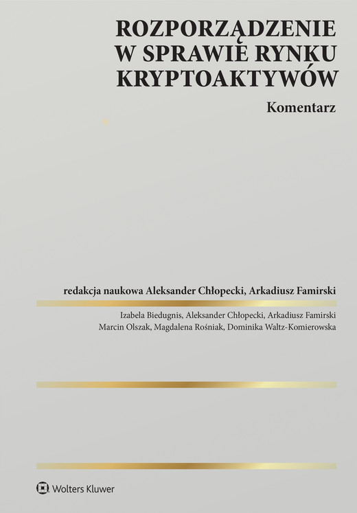 okładka Rozporządzenie w sprawie rynku kryptoaktywów. Komentarz książka | Opracowanie zbiorowe