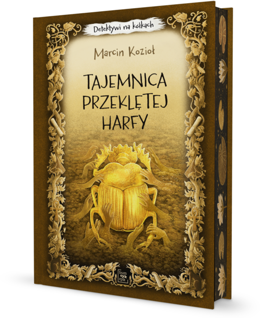 okładka Tajemnica przeklętej harfy. Detektywi na kółkach. Tom 2 (ilustrowane brzegi) książka | Marcin Kozioł