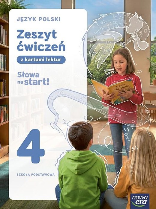 okładka J.Polski SP 4 Słowa na start ćwiczenia NPP 2026 książka | Danuta Pałczyńska, Matecka Małgorzata, Sebastian