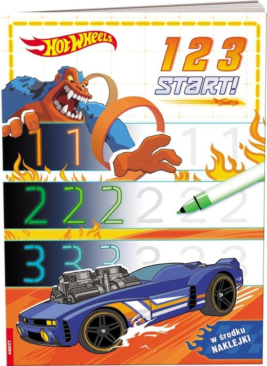 okładka Mattel Hot Wheels. 1 2 3 start! książka | Praca Zbiorowa