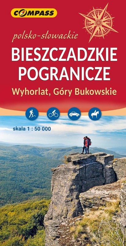 okładka Mapa turysty. - Pogranicze Bieszczadzkie 1:50 000 książka | Praca Zbiorowa