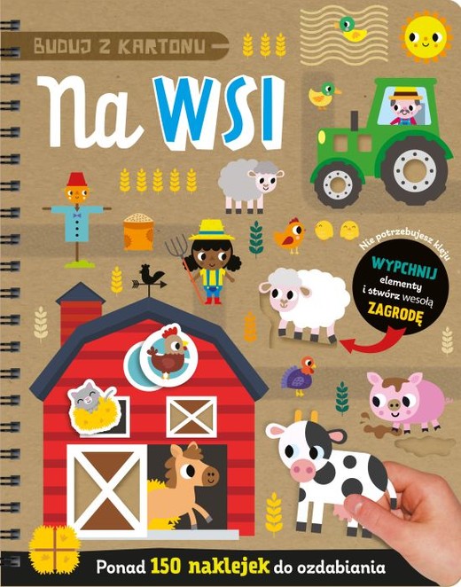 okładka Na wsi. Buduj z kartonu książka | Opracowanie zbiorowe