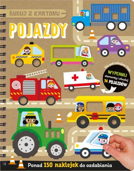 okładka Pojazdy. Buduj z kartonu książka | Opracowanie zbiorowe