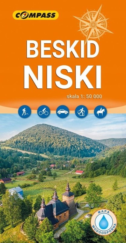 okładka Mapa turystyczna - Beskid Niski 1:50 000 w.2026 książka | Praca Zbiorowa
