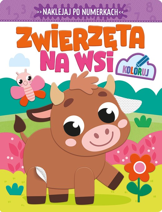 okładka Zwierzęta na wsi. Naklejaj po numerkach książka | Opracowanie zbiorowe