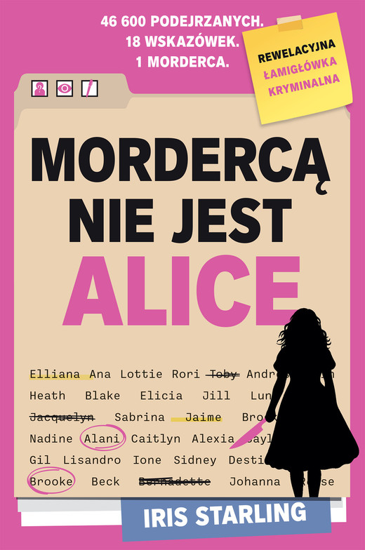 okładka Mordercą nie jest Alice książka | Iris Starling