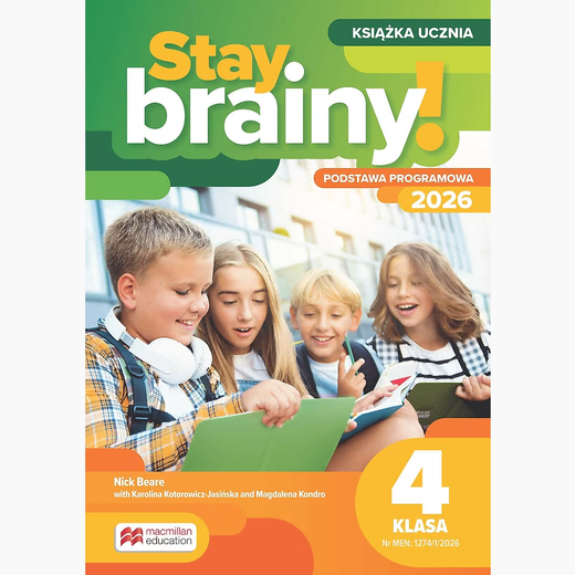 okładka Stay Brainy 1 Zeszyt przedmiotowy klasa 4 szkoła podstawowa książka | Kondro Magdalena, Karolina Kotorowicz-Jasińska, Nick Beare