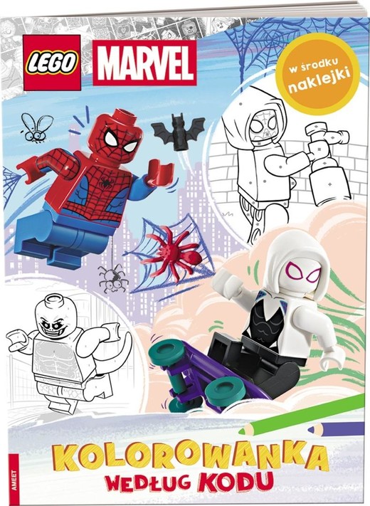 okładka Lego Spider-Man. Kolorowanka według kodu książka | Praca Zbiorowa