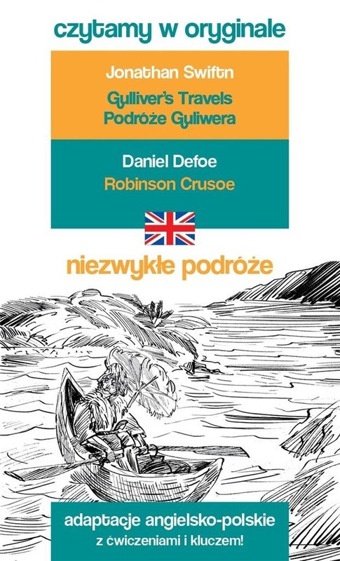 okładka Czytamy w oryginale - Niezwykłe podróże książka | Daniel Defoe, Jonathan Swift