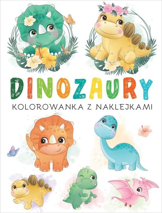 okładka Kolorowanka z naklejkami. Dinozaury książka | Emilie Beaumont, Nathalie Belineau