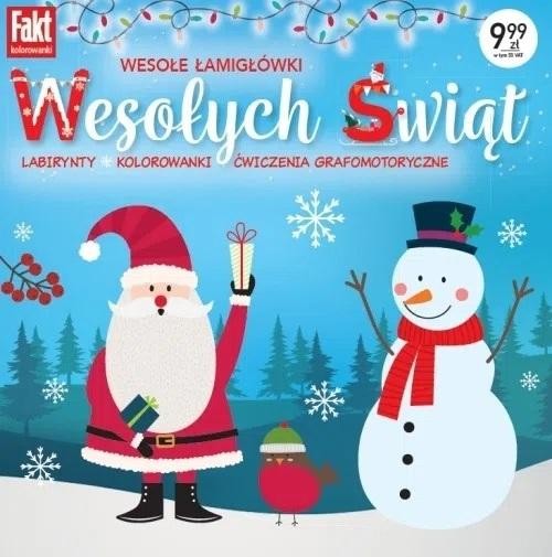 okładka Wesołe łamigłówki. Wesołych Świąt książka | Praca Zbiorowa