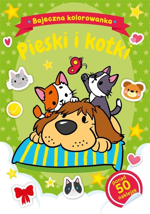 okładka Bajeczna kolorowanka. Pieski i kotki książka | Natalia Berlik(ilustr.)