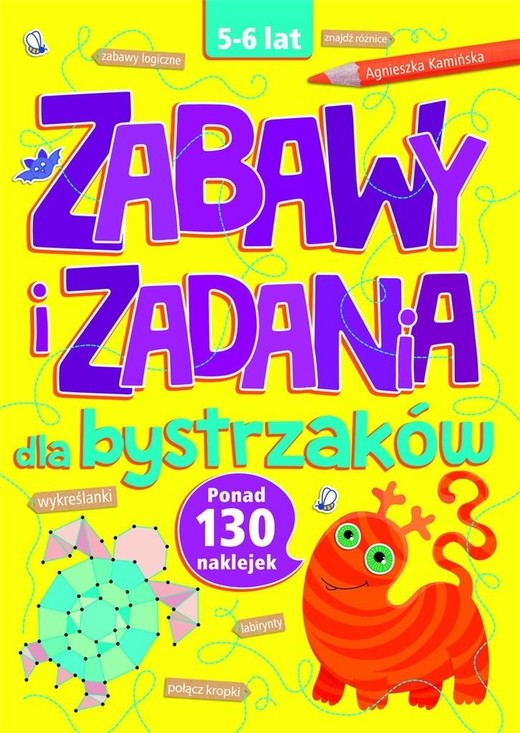 okładka Zabawy i zadania dla bystrzaków 5-6 lat książka | Agnieszka Kamińska