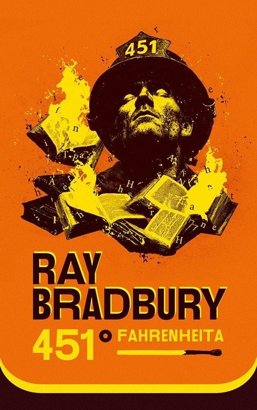 okładka 451 stopni Fahrenheita książka | Bradbury Ray