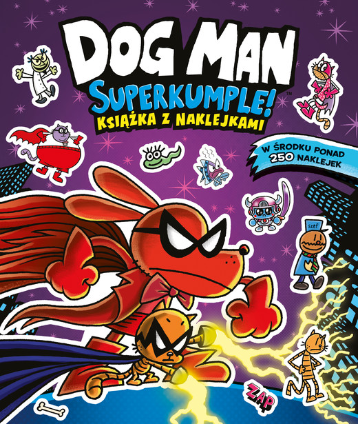 okładka Dogman. Superkumple. Książka z naklejkami książka | Dav Pilkey