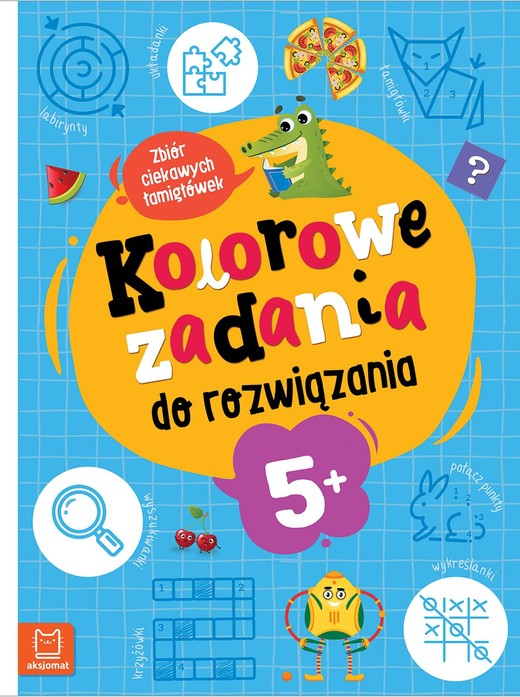 okładka Kolorowe zadania do rozwiązania. Zbiór ciekawych łamigłówek dla dzieci 5+ książka | Beata Karlik
