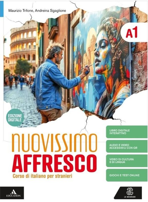 okładka Nuovissimo Affresco italiano A1 podręcznik +online książka | Andreina Sgaglione, Maurizio Trifone