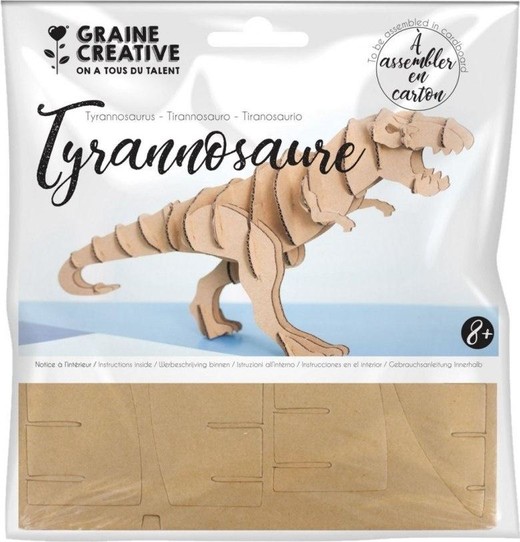 okładka Puzzle 3D tekturowe Tyranozaur książka