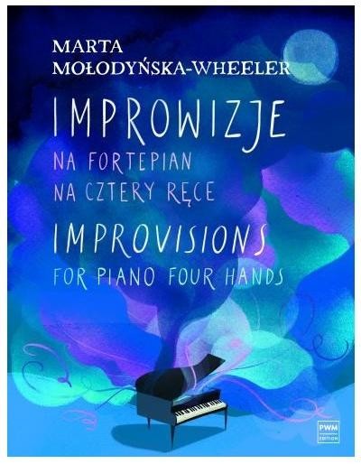 okładka Improwizje na fortepian na cztery ręce książka | Mołodyńska-Wheeler Marta