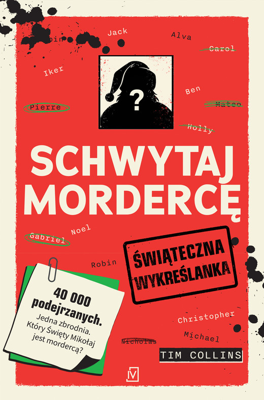 okładka Schwytaj mordercę. Świąteczna wykreślanka książka | Tim Collins