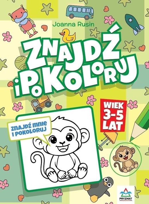 okładka Znajdź i pokoloruj 3-5 lat książka | Joanna Rusin